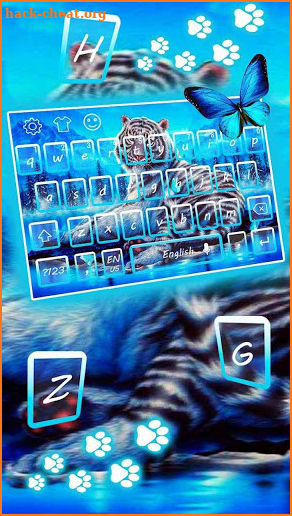 Keyboard Blue Tiger screenshot