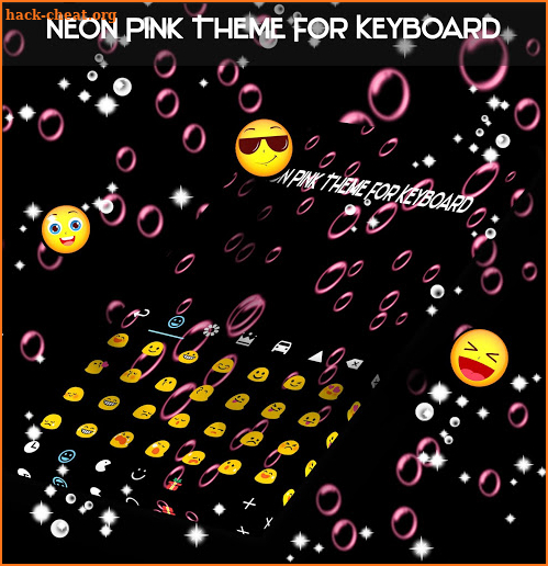 Keyboard Color Neon Pink screenshot