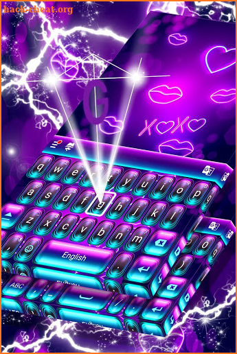 Keyboard Neon Colors screenshot