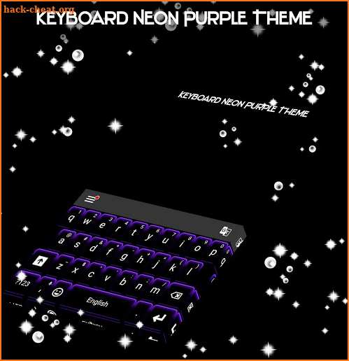 Keyboard Neon Purple Theme screenshot