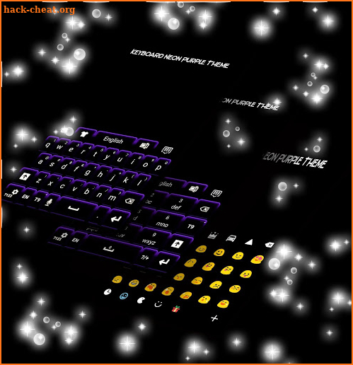 Keyboard Neon Purple Theme screenshot