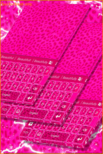 Keyboard Pink Cheetah Theme screenshot