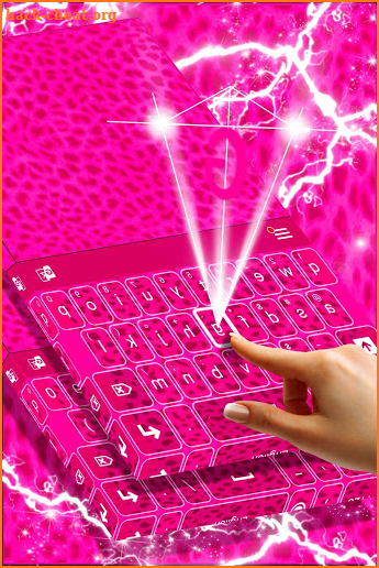 Keyboard Pink Cheetah Theme screenshot