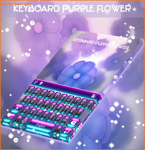 Keyboard Purple Flower screenshot