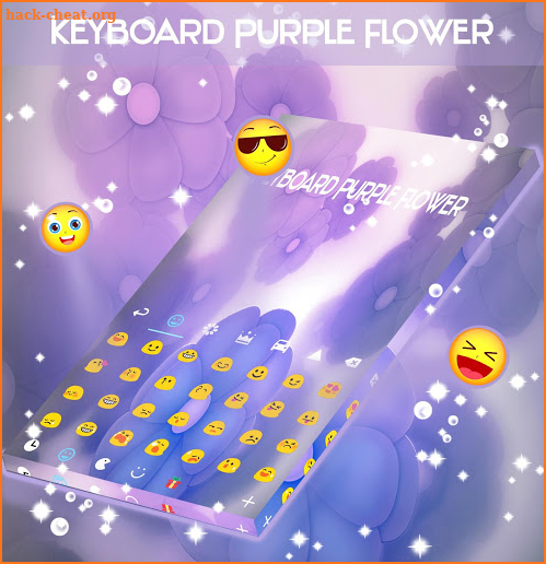 Keyboard Purple Flower screenshot