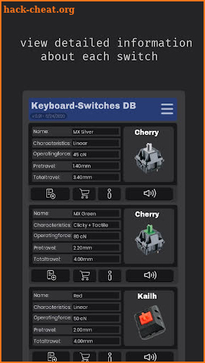 Keyboard-Switches DB screenshot