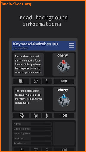 Keyboard-Switches DB screenshot