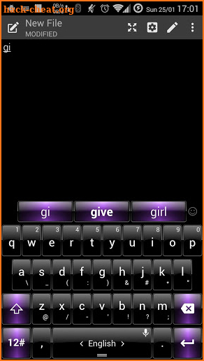 Keyboard Theme Dusk BK Purple screenshot