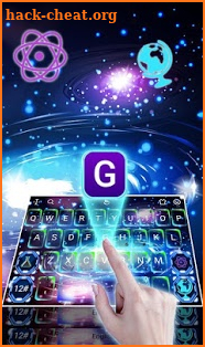 Keyboard Theme For Stephen Hawking and Science screenshot