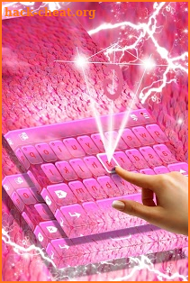 Keyboard Themes Pink Glitter screenshot