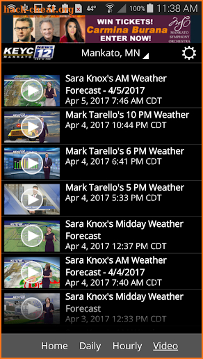KEYC News 12 Weather screenshot