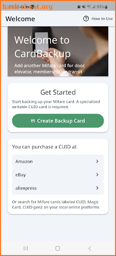 Keycard Backup screenshot