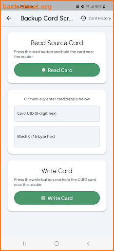 Keycard Backup screenshot