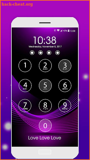 Keypad lock screen screenshot