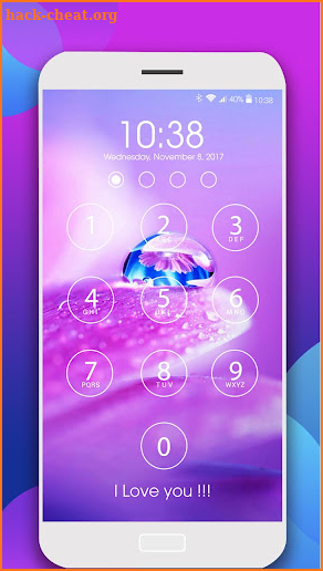 Keypad lock screen screenshot