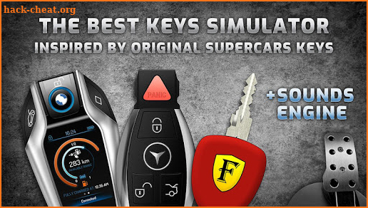 Keys and engine sounds of supercars screenshot