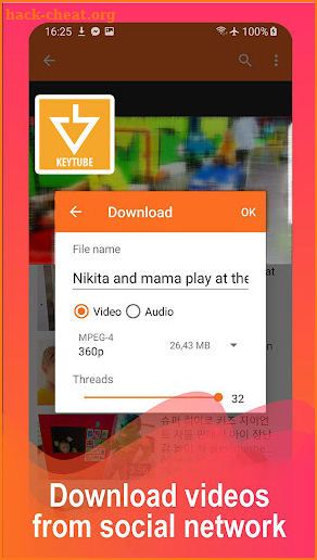 Keytube Video Downloader screenshot