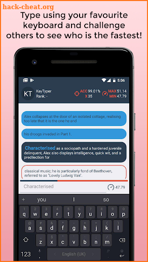 KeyTyper: Mobile Typing Game screenshot