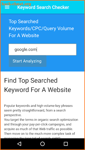 Keyword Search Volume Checker screenshot