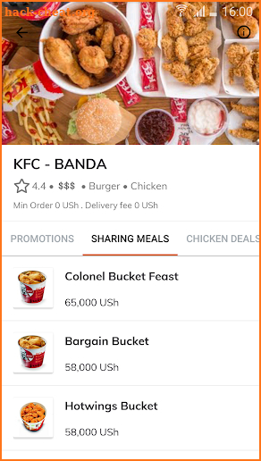 KFC Delivery screenshot