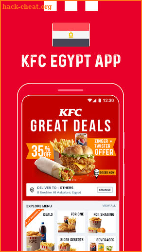 KFC Egypt screenshot