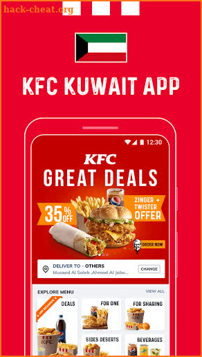 KFC Kuwait screenshot