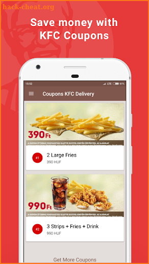 KFC Magyarország screenshot
