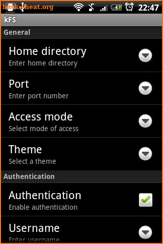 kFS - Android File Server screenshot