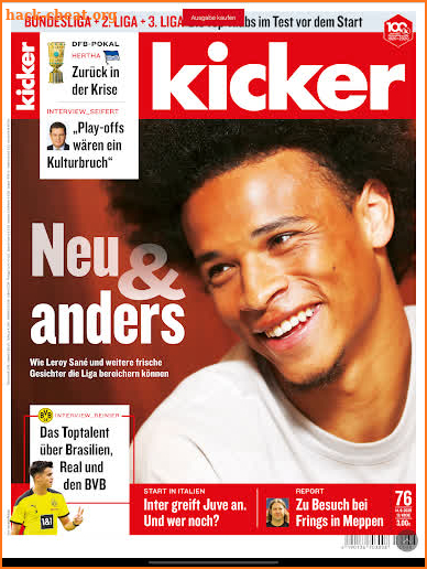 kicker eMagazine screenshot