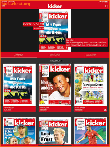 kicker eMagazine screenshot