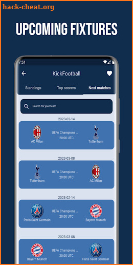 KickFootball-Live soccer screenshot