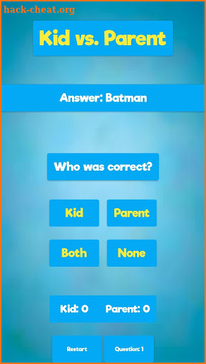 Kid vs. Parent Quiz screenshot