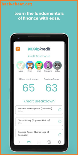Kiddie Kredit - A Family Chore Tracking App screenshot