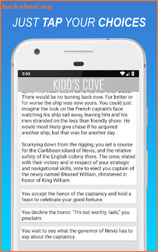 Kidd’s Cove: A CYOA Pirate Choice Based Text RPG screenshot