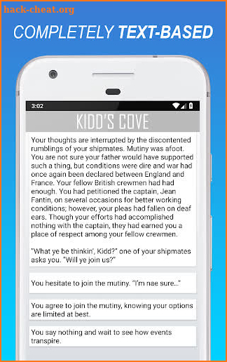 Kidd’s Cove: A CYOA Pirate Choice Based Text RPG screenshot