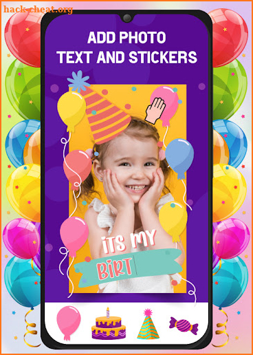 Kids birthday invitation card screenshot