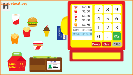 Kids Burger Cash Register Free screenshot