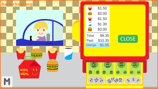 Kids Burger Cash Register Full screenshot