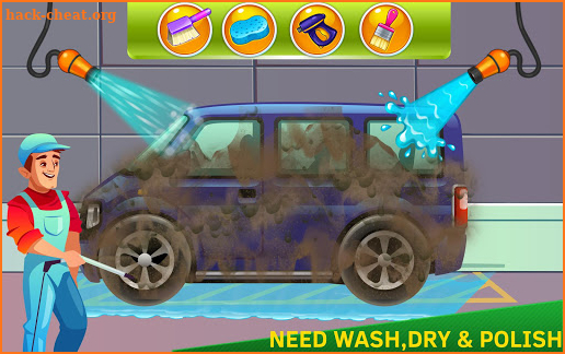 Kids Car wash Service Spa Games: Garage Cleaning screenshot