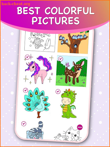 Kids Color by Numbers Book with Animated Effects screenshot