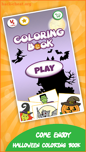 Kids coloring book halloween screenshot