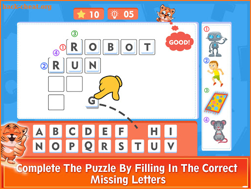 Kids Crossword Puzzles - Word Games For Kids screenshot