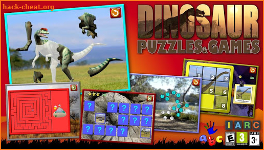 Kids dinosaur puzzle games screenshot