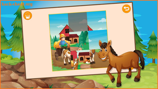 Kids Horses Slide Puzzle screenshot
