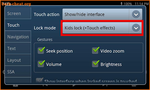 Kids Lock (plugin) screenshot