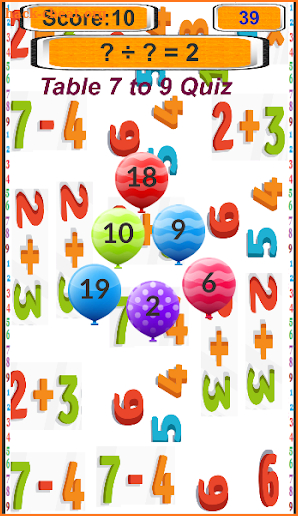 Kids Math Game Balloon Pop Math Quiz Kids 1-5grade screenshot