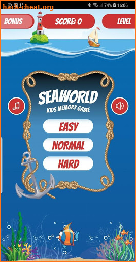 Kids Memory Game: Sea World screenshot
