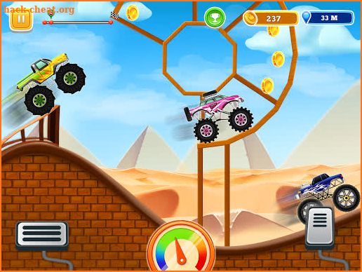 Kids Monster Truck Uphill Racing Game screenshot