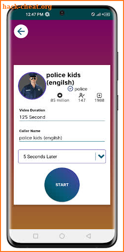 kids police - fake call app screenshot