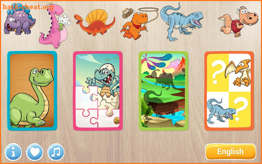 Kids puzzle for preschool education - Dinosaur screenshot